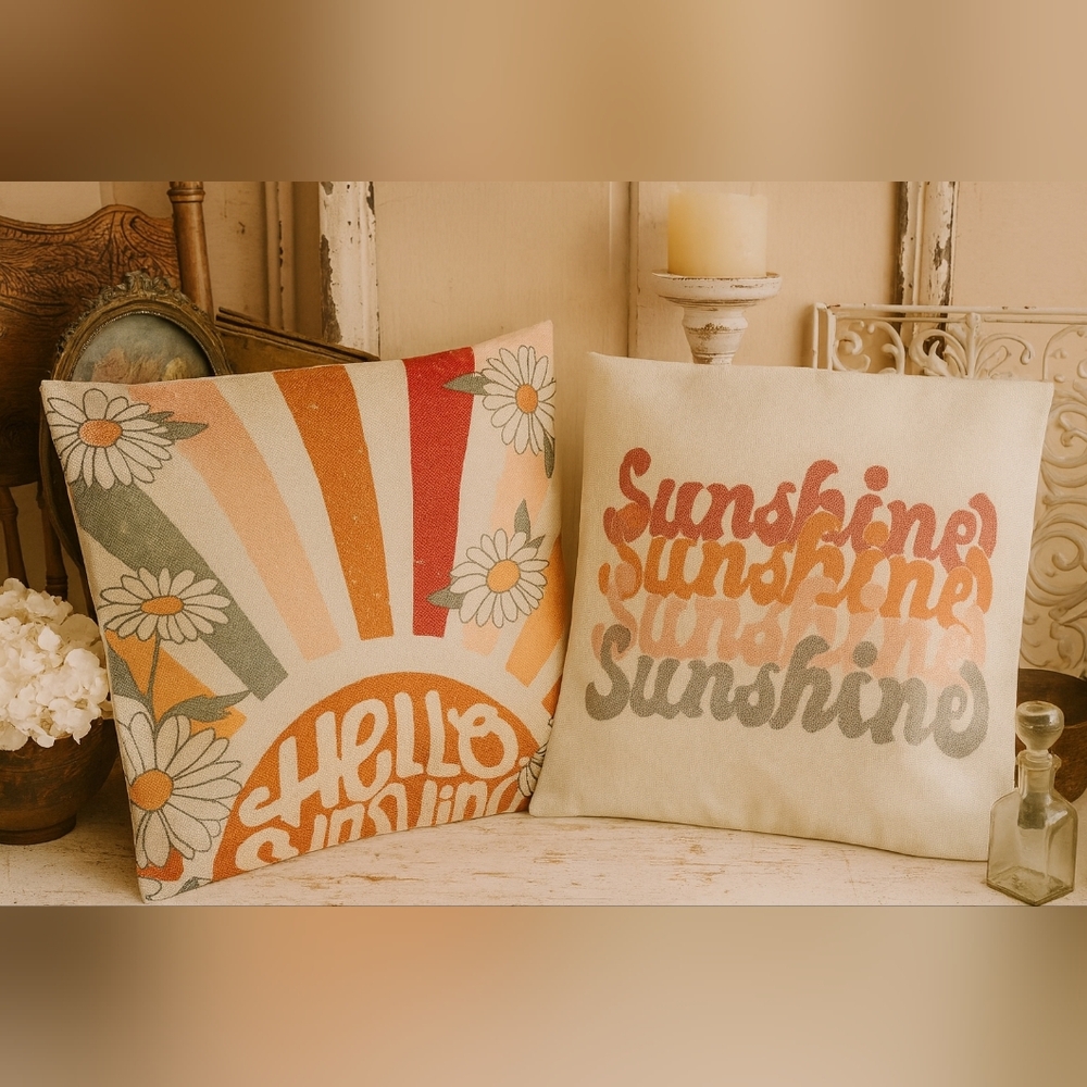 New Hello Sunshine Outdoor Pillow Covers 20x20